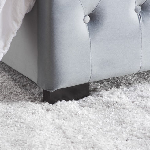 Marquis Fabric Bed Grey Velvet